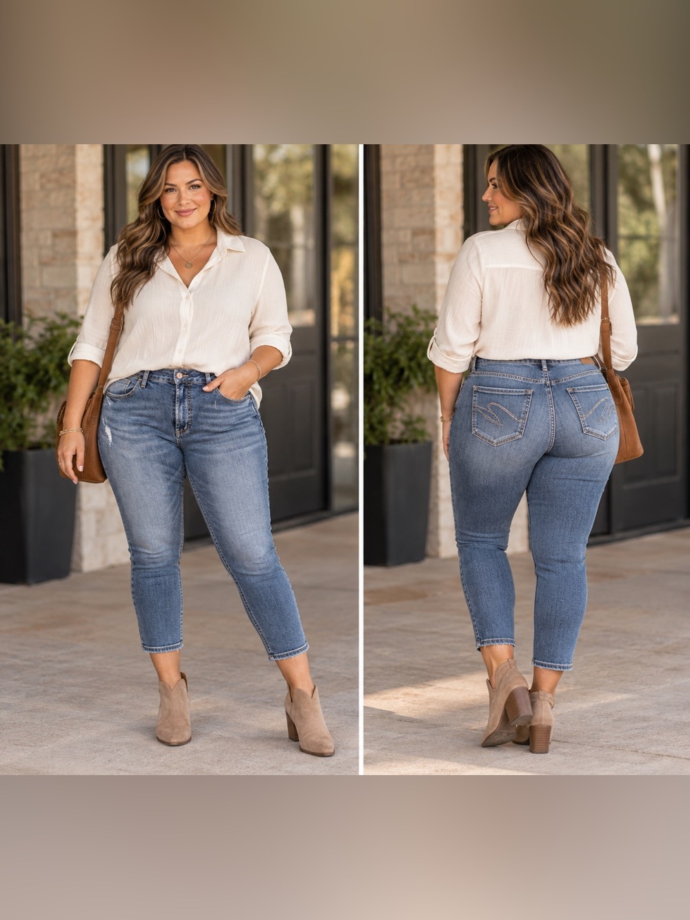 Silver Jeans Women's Avery Curvy High Rise Skinny Crop 20W - Denim Curvy Classic